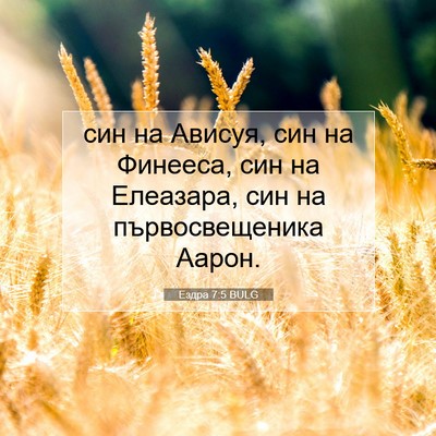 Picture 07 - Ездра 7:5 BULG - син на Ависуя, син на - Bible Verse Picture