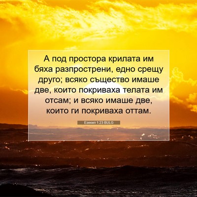 Picture 07 - Езекил 1:23 BULG - А под простора крилата им - Bible Verse Picture