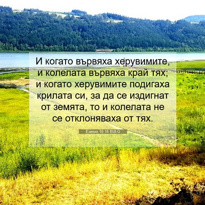 Picture 07 - Езекил 10:16 BULG - И когато вървяха - Bible Verse Picture