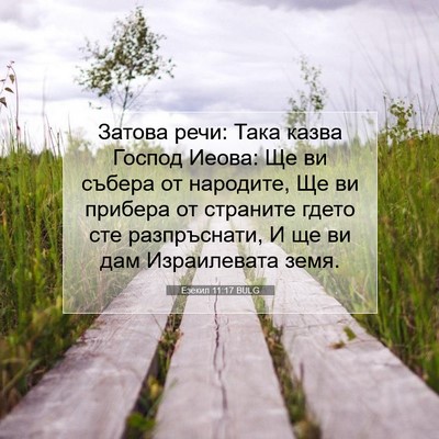 Picture 07 - Езекил 11:17 BULG - Затова речи: Така казва - Bible Verse Picture