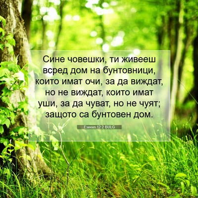 Picture 07 - Езекил 12:2 BULG - Сине човешки, ти живееш - Bible Verse Picture