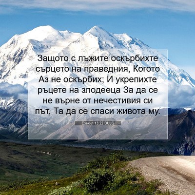 Picture 07 - Езекил 13:22 BULG - Защото с лъжите оскърбихте - Bible Verse Picture