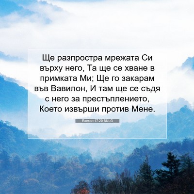 Picture 07 - Езекил 17:20 BULG - Ще разпростра мрежата Си - Bible Verse Picture