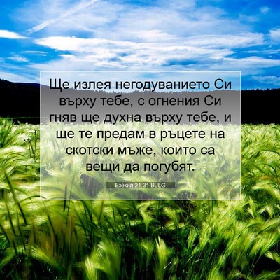 Picture 07 - Езекил 21:31 BULG - Ще излея негодуванието Си - Bible Verse Picture