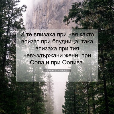 Picture 07 - Езекил 23:44 BULG - И те влизаха при нея както - Bible Verse Picture