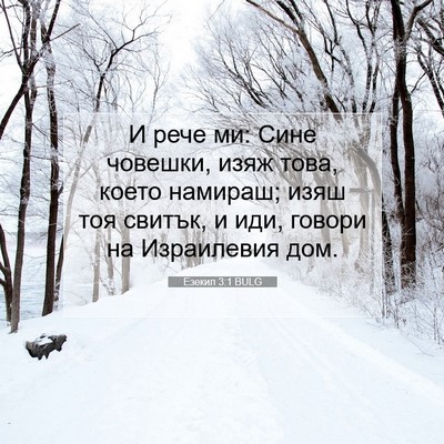 Picture 07 - Езекил 3:1 BULG - И рече ми: Сине човешки, - Bible Verse Picture