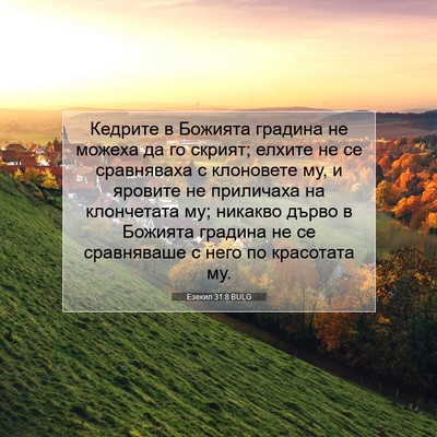 Picture 07 - Езекил 31:8 BULG - Кедрите в Божията градина - Bible Verse Picture