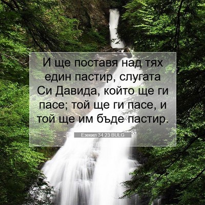 Picture 07 - Езекил 34:23 BULG - И ще поставя над тях един - Bible Verse Picture