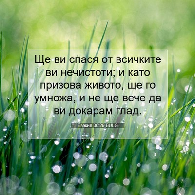 Picture 07 - Езекил 36:29 BULG - Ще ви спася от всичките ви - Bible Verse Picture