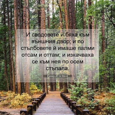 Picture 07 - Езекил 40:34 BULG - И сводовете й бяха към - Bible Verse Picture