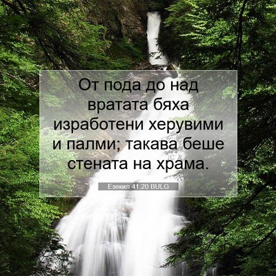 Picture 07 - Езекил 41:20 BULG - От пода до над вратата бяха - Bible Verse Picture