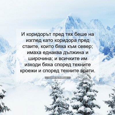 Picture 07 - Езекил 42:11 BULG - И коридорът пред тях беше - Bible Verse Picture