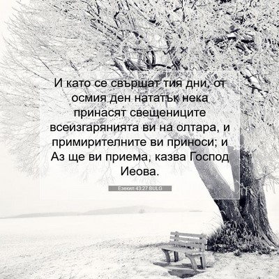 Picture 07 - Езекил 43:27 BULG - И като се свършат тия дни, - Bible Verse Picture