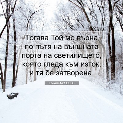 Picture 07 - Езекил 44:1 BULG - Тогава Той ме върна по пътя - Bible Verse Picture