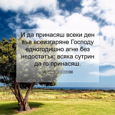 Picture 07 - Езекил 46:13 BULG - И да принасяш всеки ден във - Bible Verse Picture