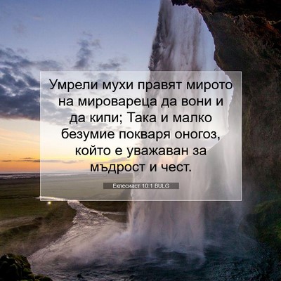 Picture 07 - Еклесиаст 10:1 BULG - Умрели мухи правят мирото - Bible Verse Picture