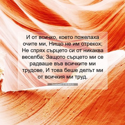 Picture 07 - Еклесиаст 2:10 BULG - И от всичко, което пожелаха - Bible Verse Picture