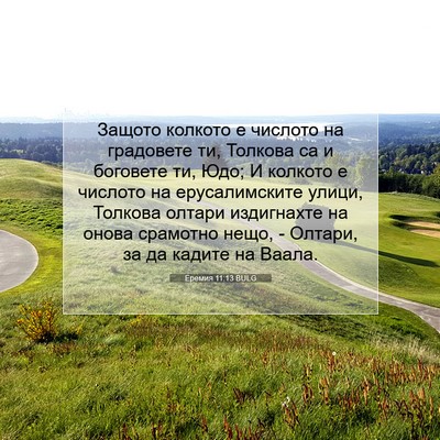 Picture 07 - Еремия 11:13 BULG - Защото колкото е числото - Bible Verse Picture