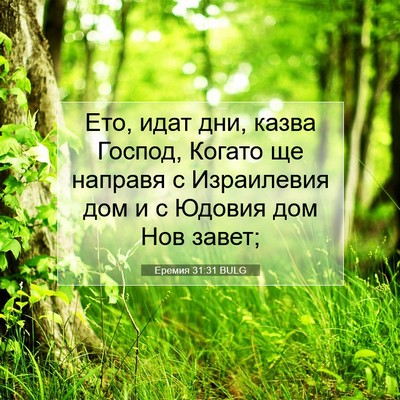 Picture 07 - Еремия 31:31 BULG - Ето, идат дни, казва Господ, - Bible Verse Picture