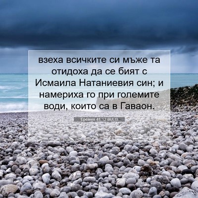 Picture 07 - Еремия 41:12 BULG - взеха всичките си мъже та - Bible Verse Picture