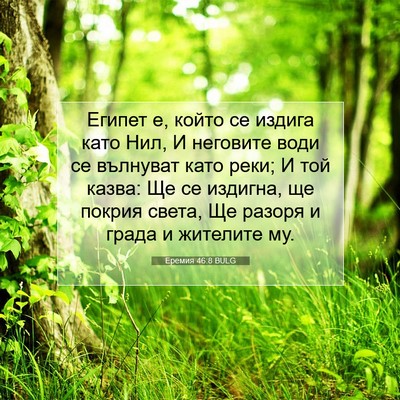 Picture 07 - Еремия 46:8 BULG - Египет е, който се издига - Bible Verse Picture