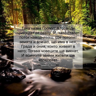 Picture 07 - Еремия 47:2 BULG - Така казва Господ: Ето, - Bible Verse Picture
