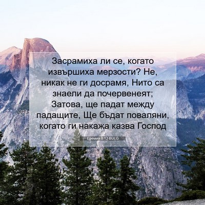 Picture 07 - Еремия 8:12 BULG - Засрамиха ли се, когато - Bible Verse Picture