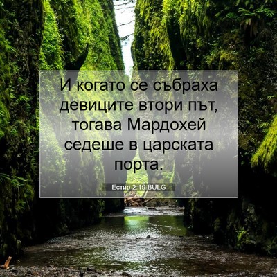 Picture 07 - Естир 2:19 BULG - И когато се събраха - Bible Verse Picture