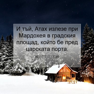 Picture 07 - Естир 4:6 BULG - И тъй, Атах излезе при - Bible Verse Picture