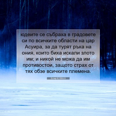 Picture 07 - Естир 9:2 BULG - юдеите се събраха в - Bible Verse Picture
