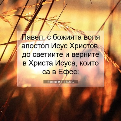 Picture 07 - Ефесяни 1:1 BULG - Павел, с божията воля - Bible Verse Picture