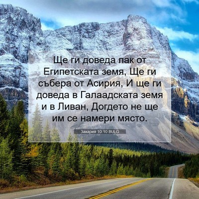 Picture 07 - Захария 10:10 BULG - Ще ги доведа пак от - Bible Verse Picture