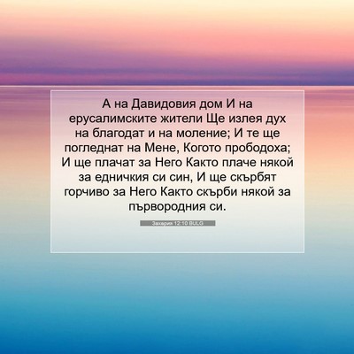 Picture 07 - Захария 12:10 BULG - А на Давидовия дом И на - Bible Verse Picture