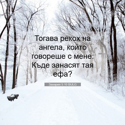 Picture 07 - Захария 5:10 BULG - Тогава рекох на ангела, - Bible Verse Picture