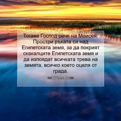 Picture 07 - Изход 10:12 BULG - Тогава Господ рече на - Bible Verse Picture