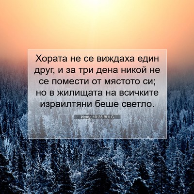Picture 07 - Изход 10:23 BULG - Хората не се виждаха един - Bible Verse Picture
