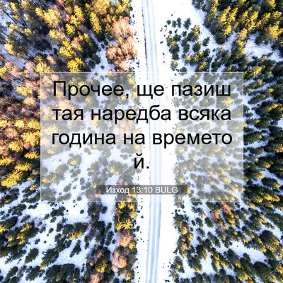 Picture 07 - Изход 13:10 BULG - Прочее, ще пазиш тая - Bible Verse Picture