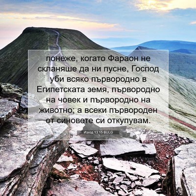 Picture 07 - Изход 13:15 BULG - понеже, когато Фараон не - Bible Verse Picture