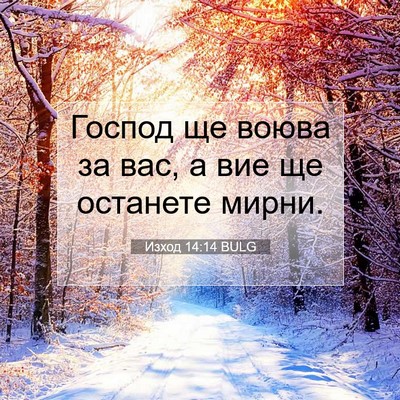 Picture 07 - Изход 14:14 BULG - Господ ще воюва за вас, а - Bible Verse Picture