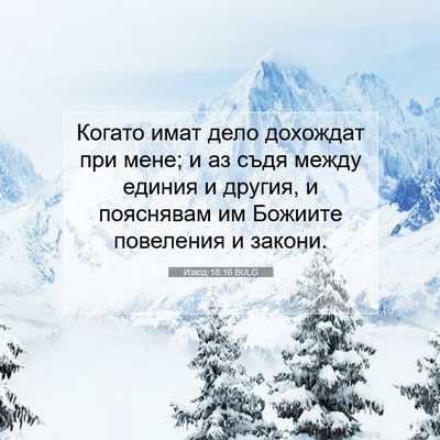 Picture 07 - Изход 18:16 BULG - Когато имат дело дохождат - Bible Verse Picture