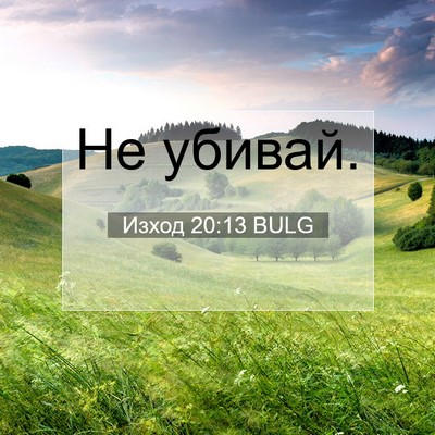 Picture 07 - Изход 20:13 BULG - Не - Bible Verse Picture