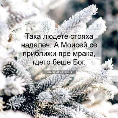 Picture 07 - Изход 20:21 BULG - Така людете стояха - Bible Verse Picture
