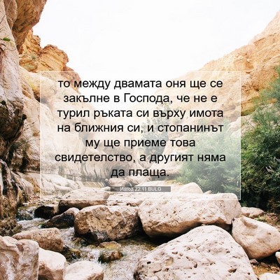 Picture 07 - Изход 22:11 BULG - то между двамата оня ще се - Bible Verse Picture
