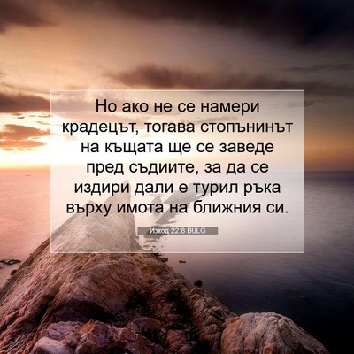 Picture 07 - Изход 22:8 BULG - Но ако не се намери - Bible Verse Picture