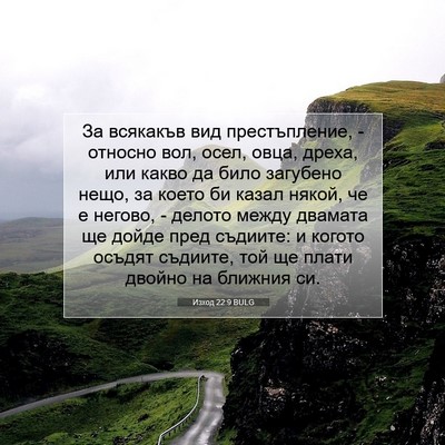 Picture 07 - Изход 22:9 BULG - За всякакъв вид - Bible Verse Picture