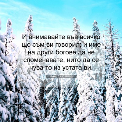 Picture 07 - Изход 23:13 BULG - И внимавайте във всичко що - Bible Verse Picture