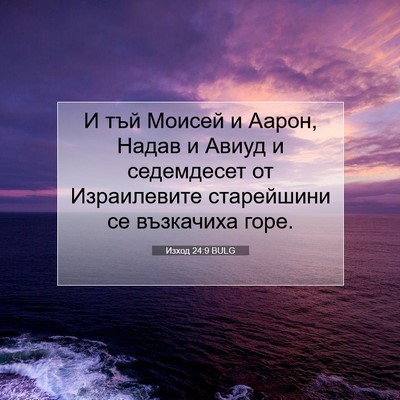 Picture 07 - Изход 24:9 BULG - И тъй Моисей и Аарон, Надав - Bible Verse Picture