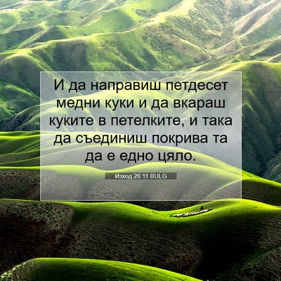 Picture 07 - Изход 26:11 BULG - И да направиш петдесет - Bible Verse Picture