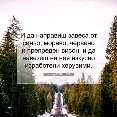 Picture 07 - Изход 26:31 BULG - И да направиш завеса от - Bible Verse Picture