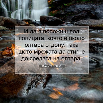 Picture 07 - Изход 27:5 BULG - И да я положиш под - Bible Verse Picture